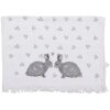 Clayre & Eef CTBSL2 Asciugamano per ospiti bianco grigio 40x66 cm