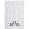 Clayre & Eef CTBSL2 Asciugamano per ospiti bianco grigio 40x66 cm