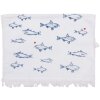 Asciugamano per ospiti Clayre & Eef CTSSF Bianco Blu 40x66 cm