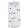 Asciugamano per ospiti Clayre & Eef CTSSF Bianco Blu 40x66 cm