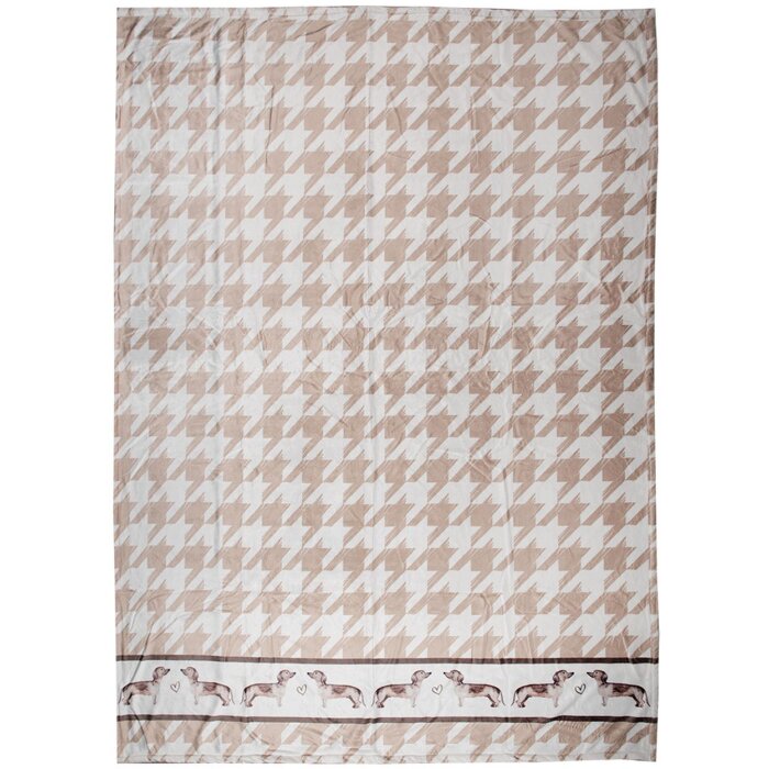 Clayre & Eef DHL60 Plaid Marrone Bianco 130x170 cm