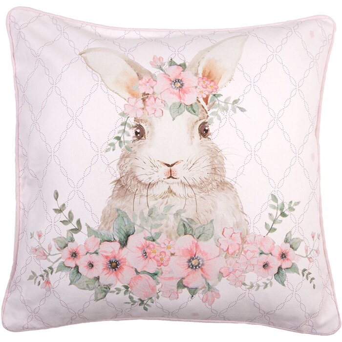 Clayre & Eef FEB21-1 Copricuscino Rosa 40x40 cm Cotone Design Romantico