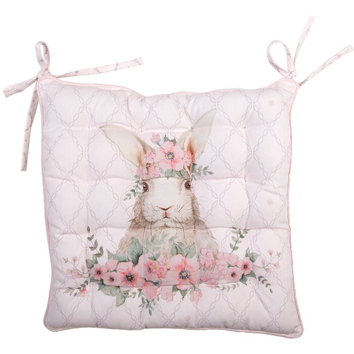 Clayre & Eef FEB29-1 Cuscino per sedia in schiuma rosa 40x40x4 cm
