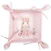 Clayre & Eef FEB47-1 Cestino per pane con motivo floreale rosa 35x35x8cm