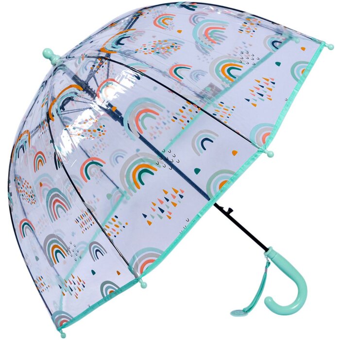 Juleeze JZCUM0012GR Ombrello bambini verde arcobaleno Ø 65x65 cm