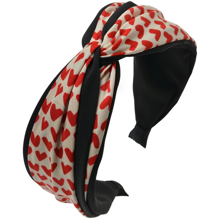 Juleeze JZHB0122R Cerchietto per capelli da donna rosso bianco