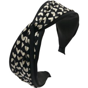 Juleeze JZHB0122Z Fascia per capelli donna nero bianco