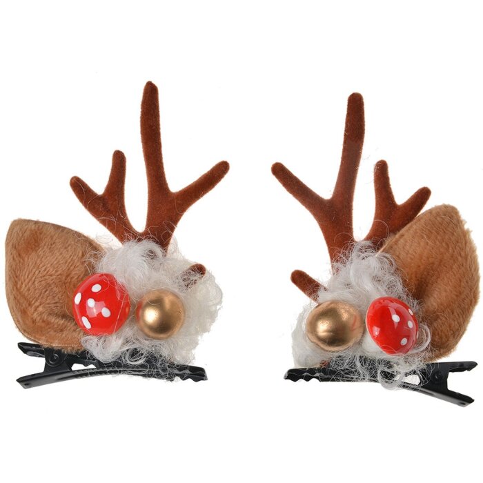 Juleeze JZHC0051 Forcina per capelli marrone Natale