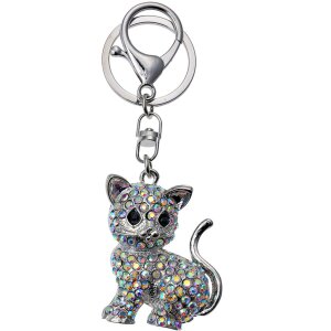 Juleeze JZKC0124 Portachiavi gatto color argento