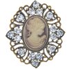 Juleeze JZPI0084 Spilla cammeo marrone