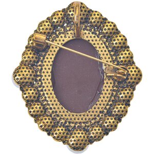 Juleeze JZPI0086 Spilla cammeo marrone