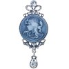 Juleeze JZPI0088 Spilla cammeo grigio