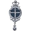 Juleeze JZPI0088 Spilla cammeo grigio