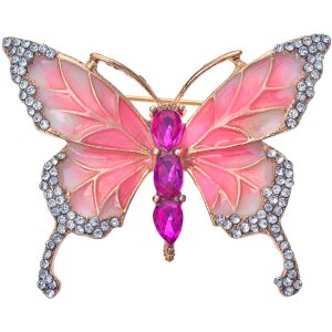 Juleeze JZPI0092 Spilla farfalla rosa