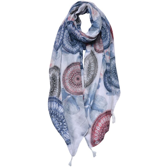 Juleeze JZSC0691BL Sciarpa donna modello blu 90x180 cm