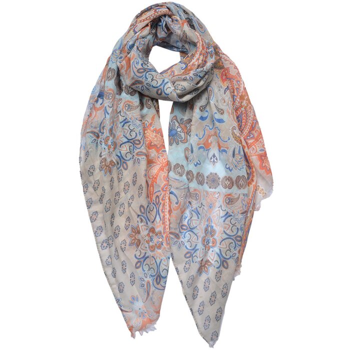 Juleeze JZSC0702 Sciarpa donna fantasia arancione 70x180 cm