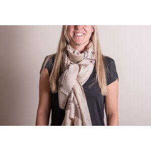 Juleeze JZSC0711BE Sciarpa da donna modello Beige 90x180 cm