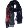 Juleeze JZSC0714BL Sciarpa Donna Blu Floreale 50x160 cm