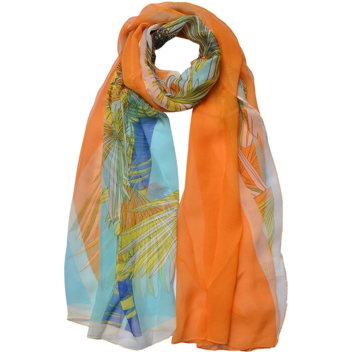Juleeze JZSC0715O Sciarpa donna fantasia arancione 50x160 cm