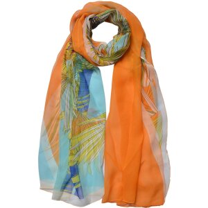 Juleeze JZSC0715O Sciarpa donna fantasia arancione 50x160 cm