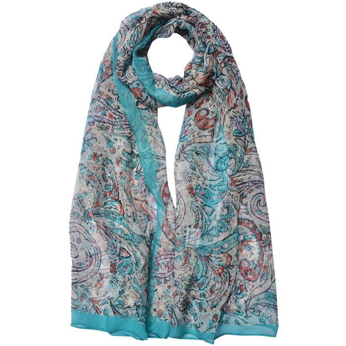 Juleeze JZSC0716GR Sciarpa donna fantasia verde 50x160 cm