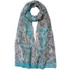 Juleeze JZSC0716GR Sciarpa donna fantasia verde 50x160 cm