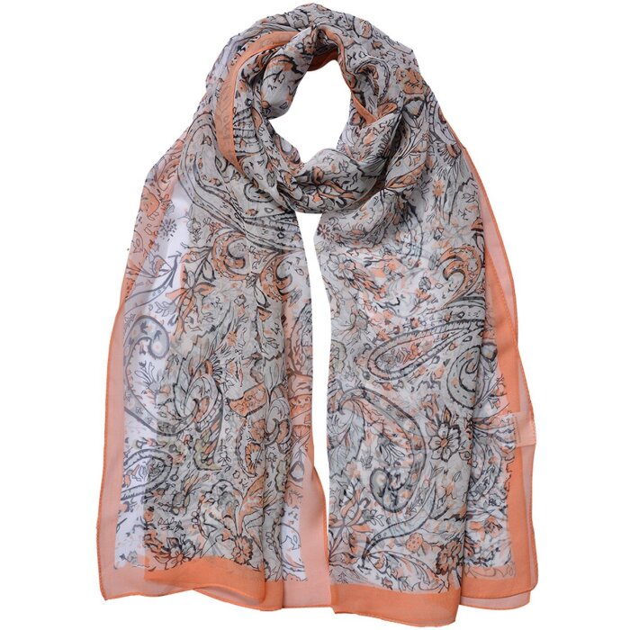 Juleeze JZSC0716O Sciarpa donna fantasia arancione 50x160 cm