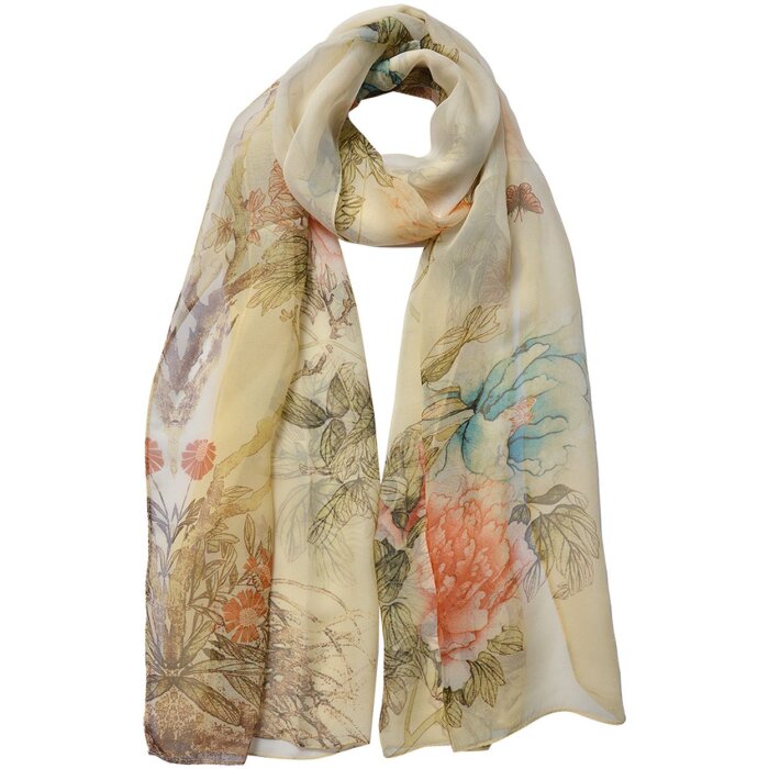 Juleeze JZSC0723GR Sciarpa donna fantasia verde 50x160 cm