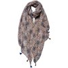 Juleeze JZSC0731 Sciarpa da donna con motivo arancione, blu 90x180 cm