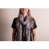 Juleeze JZSC0734 Sciarpa da donna con motivo arancione, blu 90x180 cm