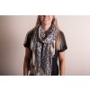 Juleeze JZSC0735Z Sciarpa da donna Nero, Grigio, Beige 90x180 cm