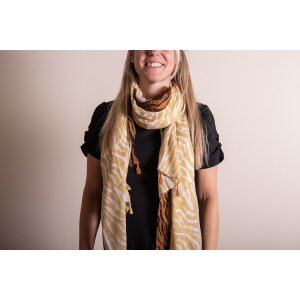 Juleeze JZSC0736 Sciarpa da donna con motivo giallo,...