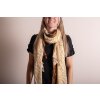 Juleeze JZSC0736 Sciarpa da donna con motivo giallo, arancione 90x180 cm