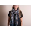 Juleeze JZSC0742 Sciarpa da donna con motivo blu, beige 90x180 cm