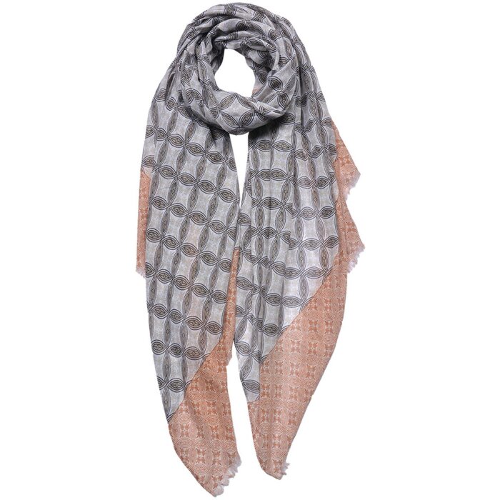 Juleeze JZSC0744 Sciarpa da donna modello marrone, grigio 90x180 cm