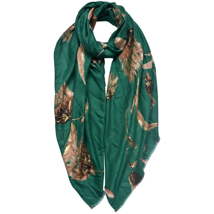 Juleeze JZSC0750GR Sciarpa donna fantasia verde 90x180 cm