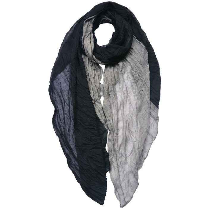 Juleeze JZSC0756 Sciarpa da donna Nero, Grigio 90x180 cm