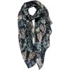 Juleeze JZSC0766Z Sciarpa da donna con motivo nero, grigio 90x180 cm