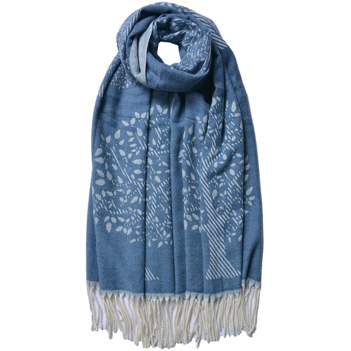 Juleeze JZSC0775BL Sciarpa invernale donna blu 68x180 cm