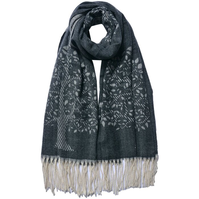 Juleeze JZSC0775Z Sciarpa invernale da donna nera 68x180 cm
