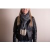 Juleeze JZSC0775Z Sciarpa invernale da donna nera 68x180 cm