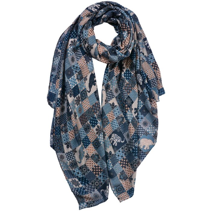 Juleeze JZSC0805 Sciarpa donna blu 80x180 cm