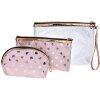 Juleeze JZSET0001P Borsa per cosmetici rosa (set di 3) 23x17 - 20x13 - 18x12 cm