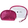Juleeze JZSET0002F Borsa per cosmetici rosa (set di 2) 24x15 - 19x12 cm