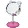 Juleeze JZSP0011 Specchio da tavolo motivo gatto rosa Ø 9x14 cm