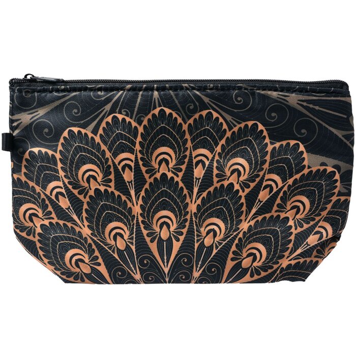 Juleeze JZTB0045 Borsa da toilette nera, beige 22x13x18 cm