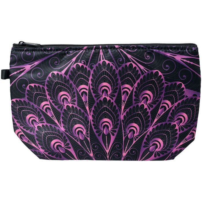 Juleeze JZTB0046 Borsa da toilette nera, viola 22x13x18 cm