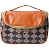 Juleeze JZTB0055 Borsa da toilette da donna nera, beige 22x13x14 cm