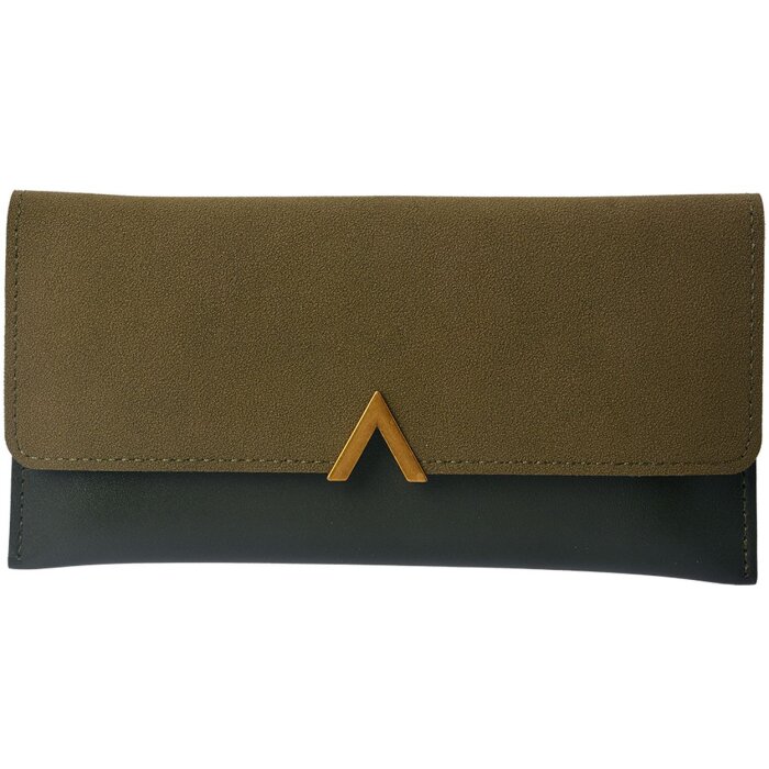 Juleeze JZWA0173GR Portafoglio verde 19x10 cm Pelle PU look chiusura oro