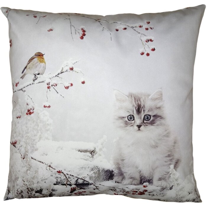 Clayre & Eef KT021.322 Copricuscino bianco 45x45 cm